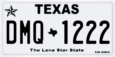 TX license plate DMQ1222