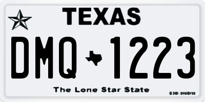 TX license plate DMQ1223