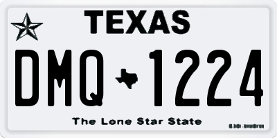 TX license plate DMQ1224