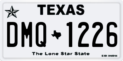 TX license plate DMQ1226