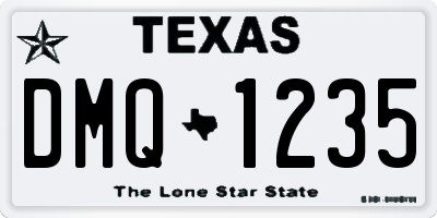 TX license plate DMQ1235