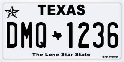 TX license plate DMQ1236