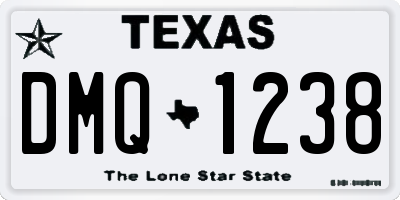 TX license plate DMQ1238