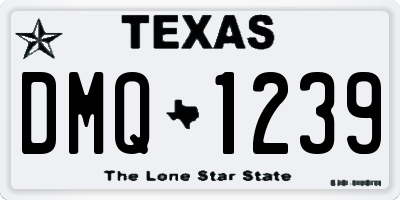 TX license plate DMQ1239