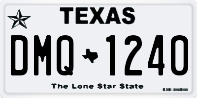 TX license plate DMQ1240