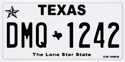 TX license plate DMQ1242