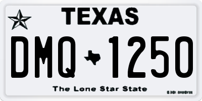 TX license plate DMQ1250
