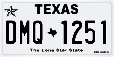 TX license plate DMQ1251