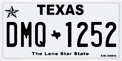 TX license plate DMQ1252