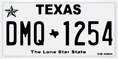 TX license plate DMQ1254