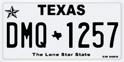 TX license plate DMQ1257