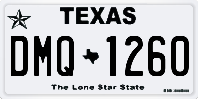 TX license plate DMQ1260