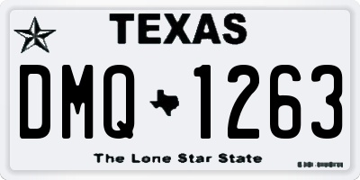 TX license plate DMQ1263