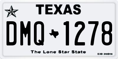TX license plate DMQ1278