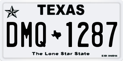 TX license plate DMQ1287