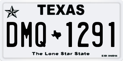 TX license plate DMQ1291