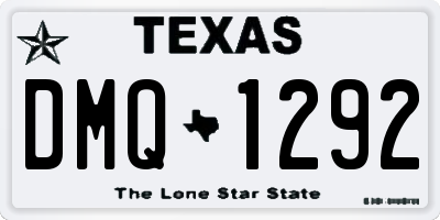 TX license plate DMQ1292