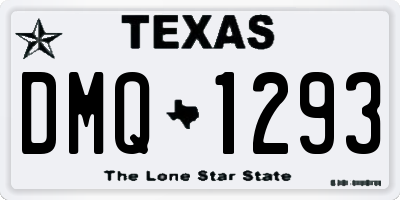 TX license plate DMQ1293