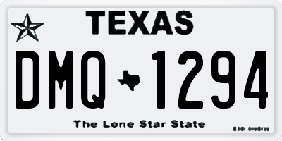TX license plate DMQ1294