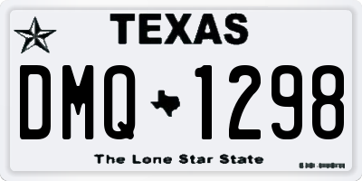 TX license plate DMQ1298