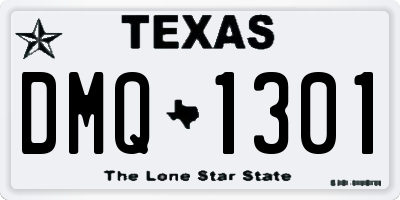 TX license plate DMQ1301
