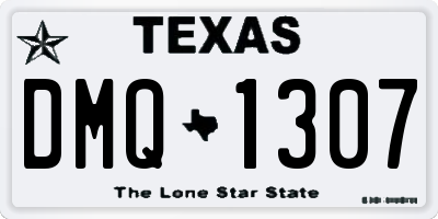 TX license plate DMQ1307