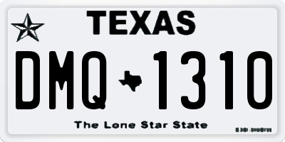 TX license plate DMQ1310