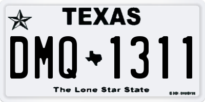TX license plate DMQ1311