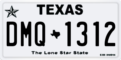 TX license plate DMQ1312