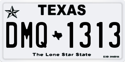 TX license plate DMQ1313