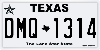 TX license plate DMQ1314