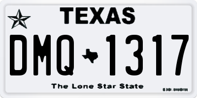 TX license plate DMQ1317