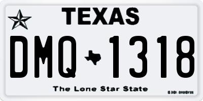 TX license plate DMQ1318