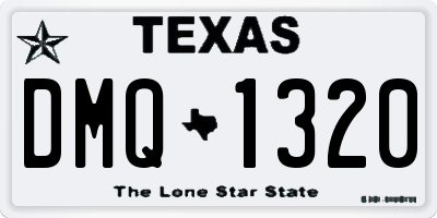 TX license plate DMQ1320