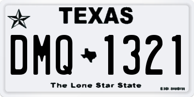 TX license plate DMQ1321
