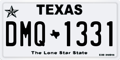 TX license plate DMQ1331