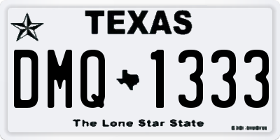 TX license plate DMQ1333
