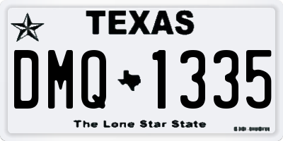 TX license plate DMQ1335