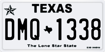TX license plate DMQ1338