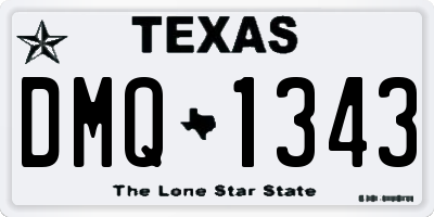 TX license plate DMQ1343