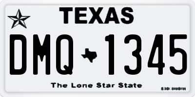 TX license plate DMQ1345
