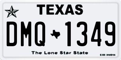 TX license plate DMQ1349