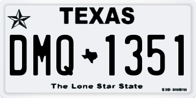 TX license plate DMQ1351