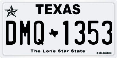 TX license plate DMQ1353