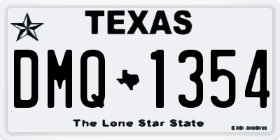 TX license plate DMQ1354