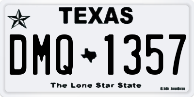 TX license plate DMQ1357