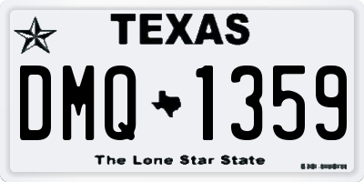 TX license plate DMQ1359
