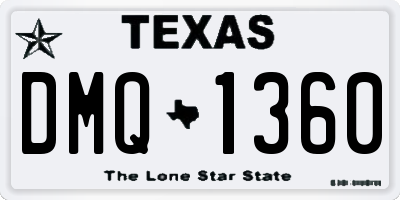 TX license plate DMQ1360