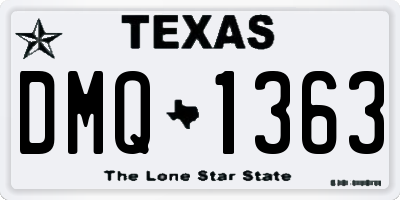 TX license plate DMQ1363