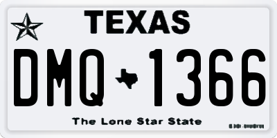 TX license plate DMQ1366